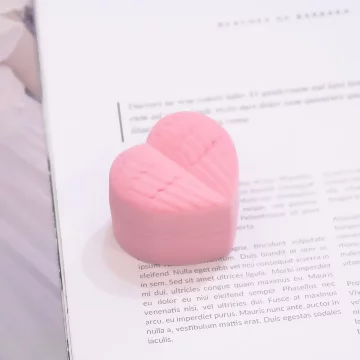 粉翼愛心&times;適用戒指/耳釘/項鍊/手鍊&times;絨布盒