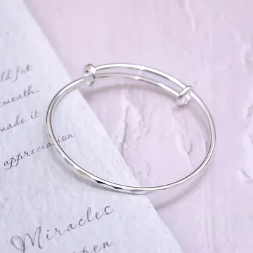 925銀飾&times;菱形切面&times;調節手環