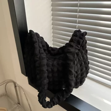 泡芙雲朵包&times;斜背包&times;黑色