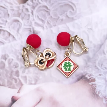 祥瑞之獸&times;不對稱三角耳夾