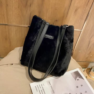 長方毛毛包&times;肩背袋&times;黑色