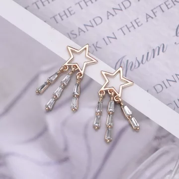 星星流蘇&times;吊墜耳環