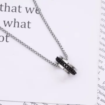 鍊條指環&times;中性長項鍊