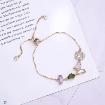 粉嫩繽粉彩小蝴蝶&times;拉繩手鍊