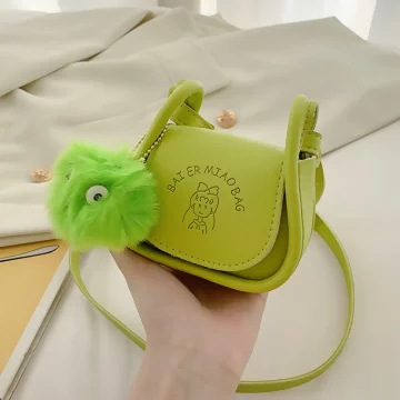 卡通少女小廢包&times;斜背包&times;青綠