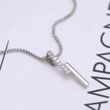 925銀飾&times;一字微鑲&times;鎖骨項鍊&nbsp;
