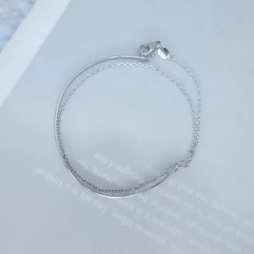 925銀飾×簡約雙層細環×手鍊