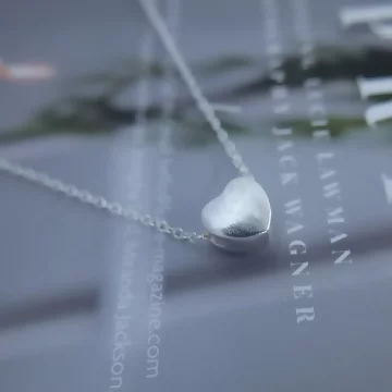 925銀飾&times;簡約磨砂愛心&times;鎖骨項鍊 