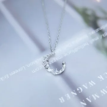 925銀飾&times;小弦月&times;鎖骨項鍊