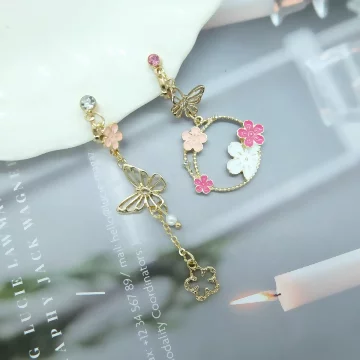 櫻花追蝶&times;不對稱三角耳夾