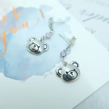 酷酷熊&times;吊墜耳環
