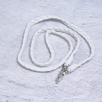 單色結辮編織&times;手機斜背雙勾掛繩&times;白色