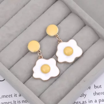 可愛荷包蛋&times;吊墜耳環 