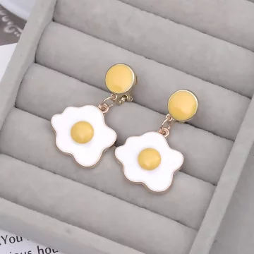 可愛荷包蛋&times;三角耳夾