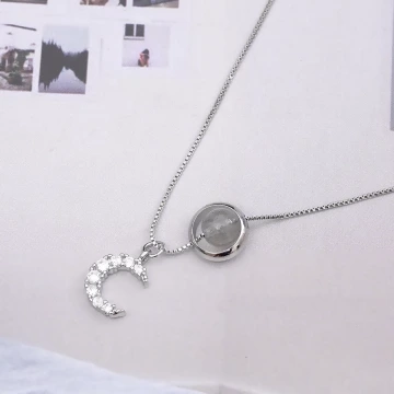 925銀飾&times;晶星明月&times;鎖骨項鍊