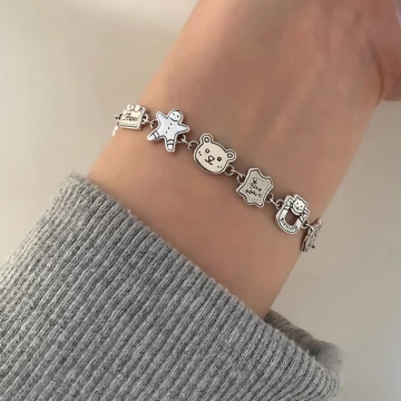 925銀飾×快樂薑餅人×手鍊