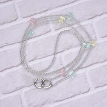 小熊軟糖圓珠&times;手機斜背雙勾掛繩&times;透明