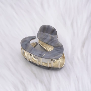 金屬流光&times;鯊魚夾&times;灰色