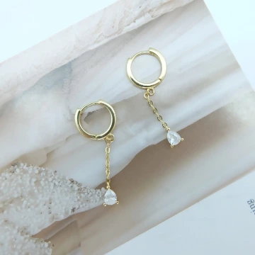 法式極簡小水滴&times;吊墜耳扣