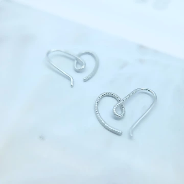 愛心線條麻花捲&times;耳勾