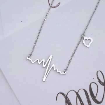 316鋼飾&times;心跳&times;鎖骨項鍊&times;銀色