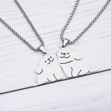 316鋼飾×馬爾濟斯×姐妹閨蜜情侶項鍊組