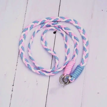 撞色麻花辮×手機斜背雙勾掛繩×藍粉