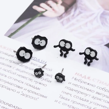 煤碳家族×三套件耳環組 