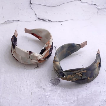 波西米亞油畫印花&times;髮箍&times;共二色