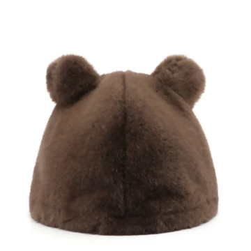 毛絨小熊&times;毛帽&times;深咖