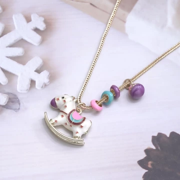 童趣彩色木馬&times;鎖骨項鍊