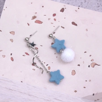 冰天雪地霧霾藍星&times;吊墜耳環