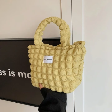 泡芙雲朵包×手提袋×黃色