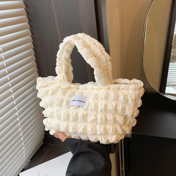 泡芙雲朵包×手提袋×白色