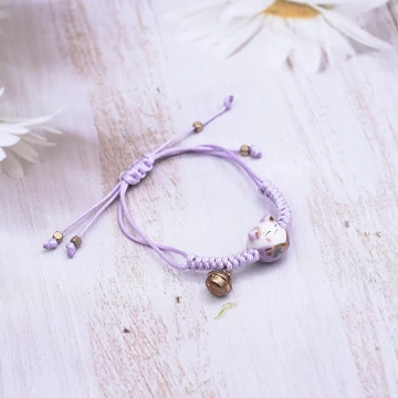 智慧御守貓×拉繩手鍊×紫