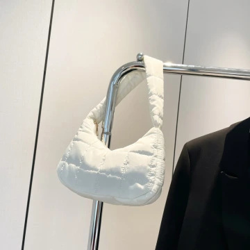 新月空氣包×肩背包×白色