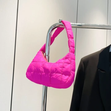 新月空氣包×肩背包×玫紅