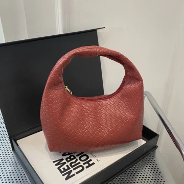 高級感壓紋餃子包&times;手提袋&times;紅色