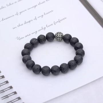 逆鱗火山石×固定式串珠手鍊