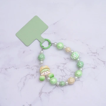 啦啦隊女孩的點心時間&times;手機腕帶掛繩&times;綠色