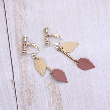 可可咖啡樹葉&times;螺旋耳夾