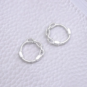 925銀針×鍊條鎖扣×耳扣