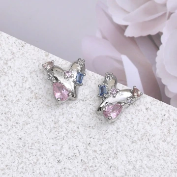 愛心小彩鑽&times;耳環