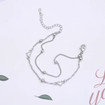 925銀飾&times;甜美雙層鏤空愛心&times;手鍊