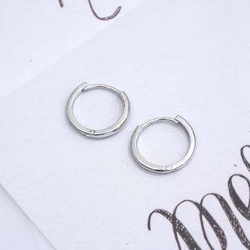 925銀針×光面極簡圓環×耳扣