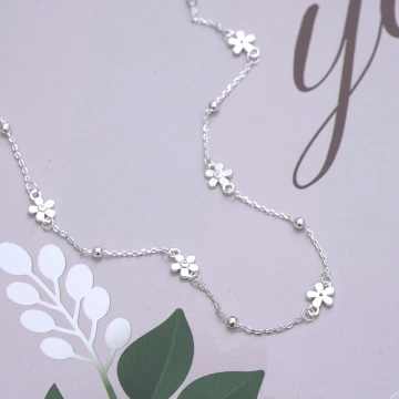925銀飾×清新小花×鎖骨項鍊
