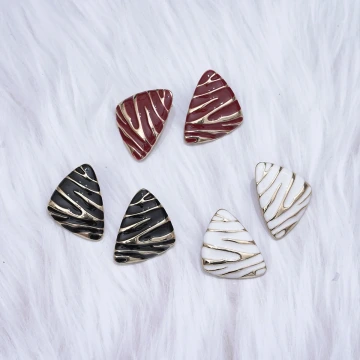 港風金屬斑馬紋×吊墜耳環×共三色