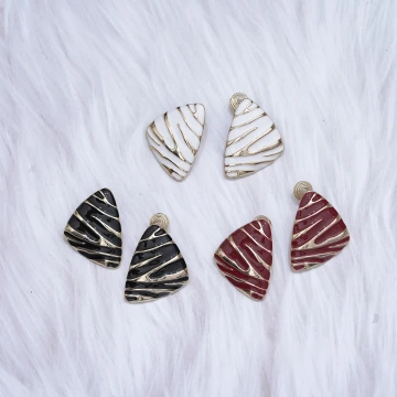 港風金屬斑馬紋×蚊香盤U型耳夾×共三色