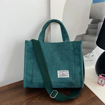 燈芯絨休閒小方包&times;斜背包&times;綠色