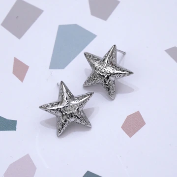 字母五角星&times;吊墜耳環